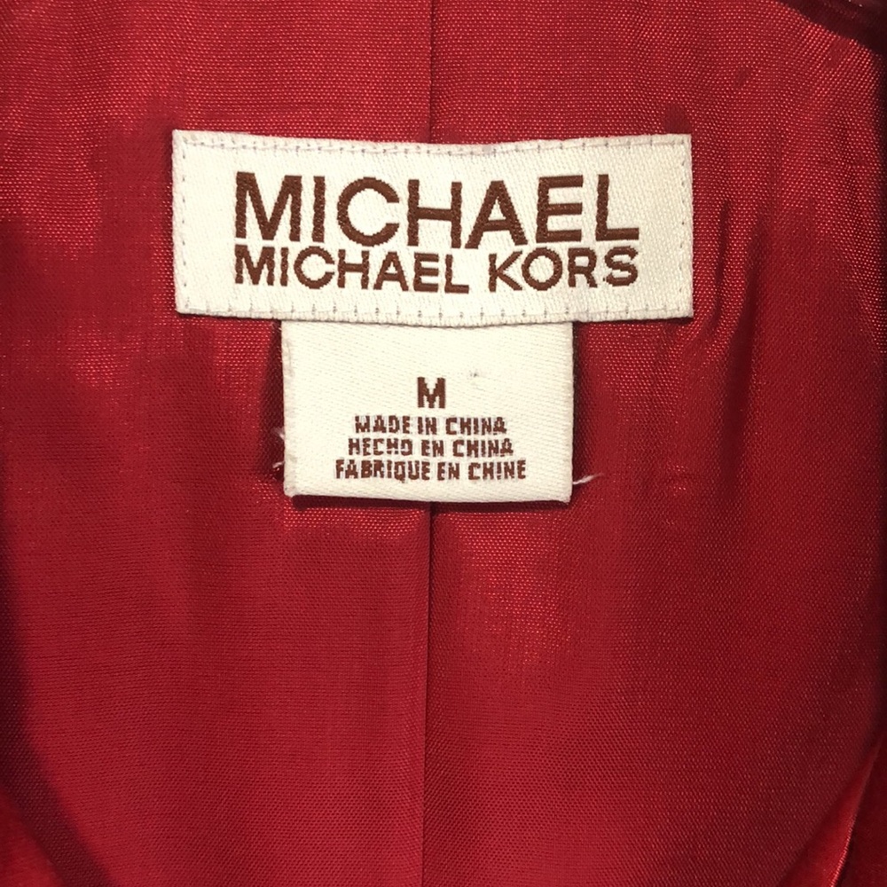 Michael Kors red double breasted trench coat M ❤️ - Picture 2 of 8